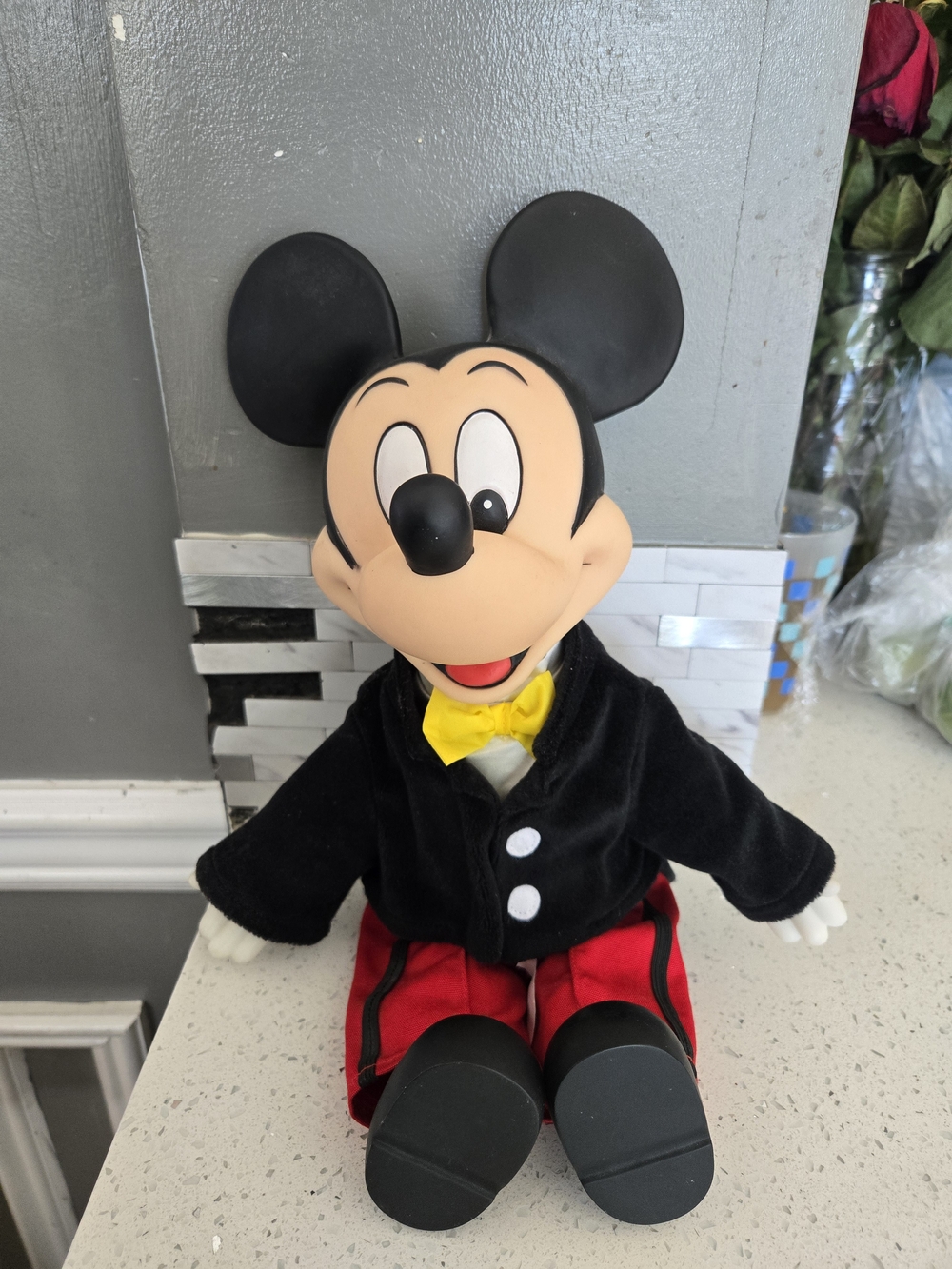 Disney Mickey Mouse Plush Toy - Black, Red, Yellow